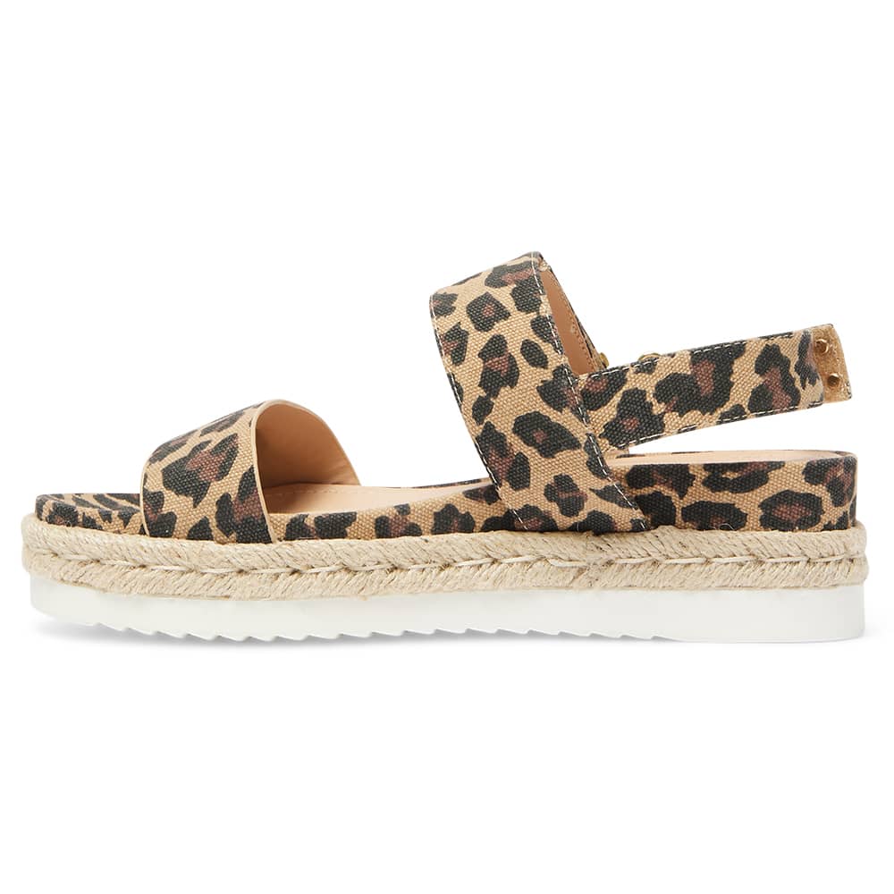 Warner Sandal in Animal Fabric