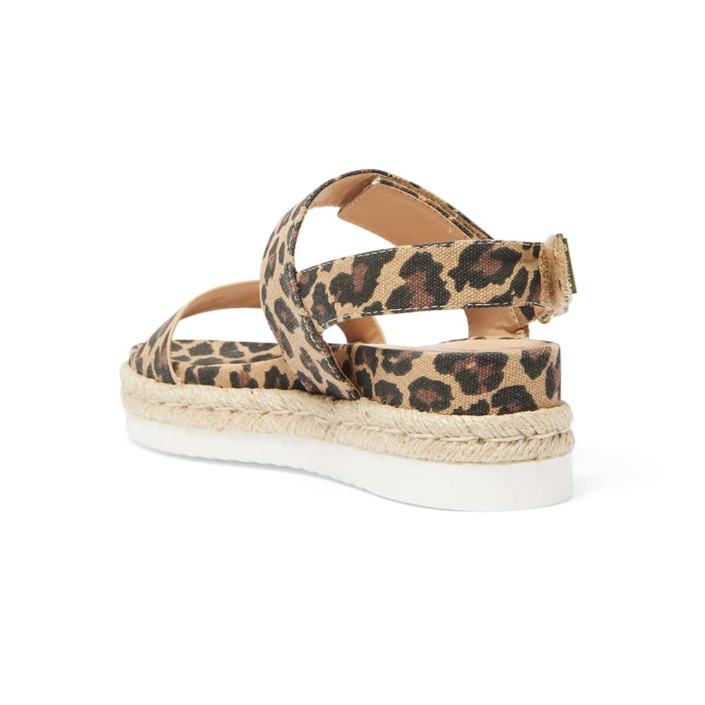 Warner Sandal in Animal Fabric