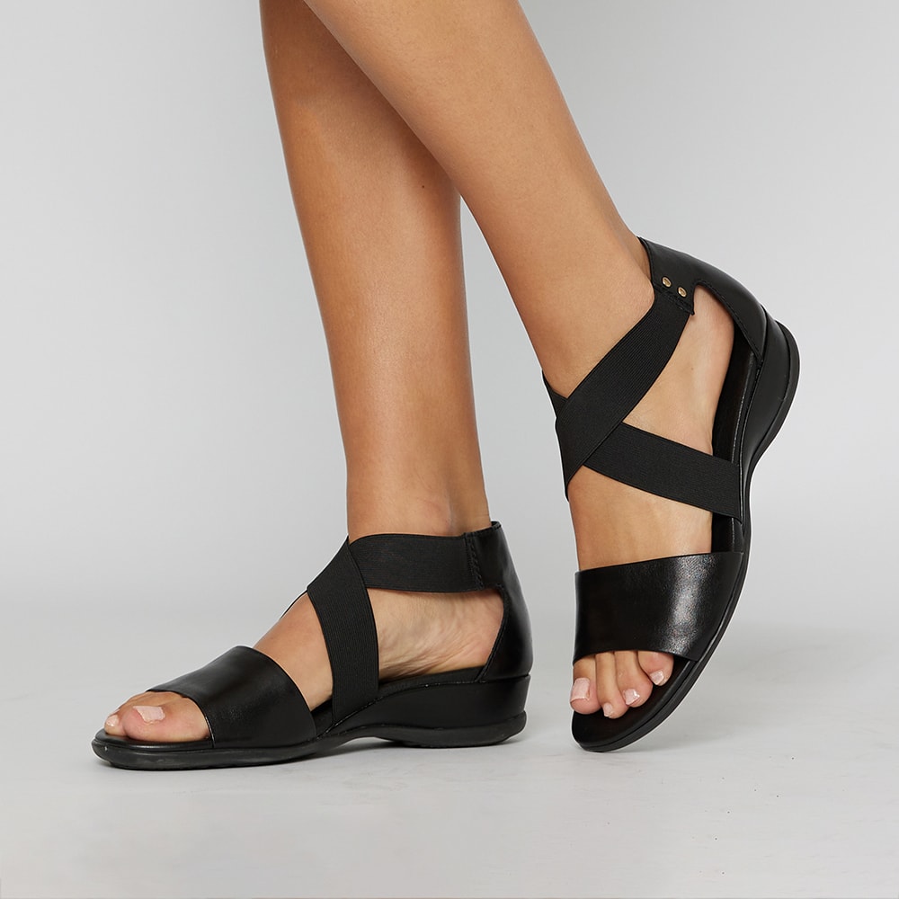 Chester Sandal in Black Leather