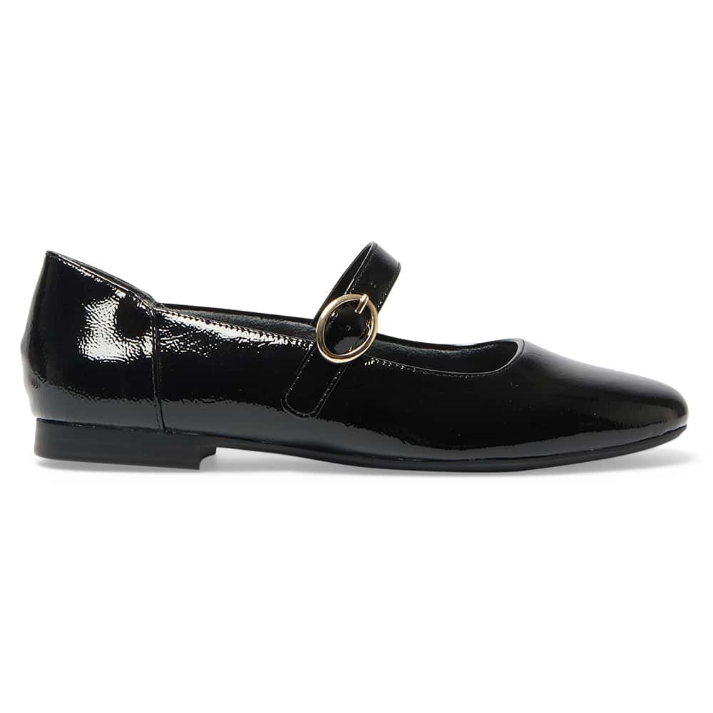 Colby Flat in Black Patent