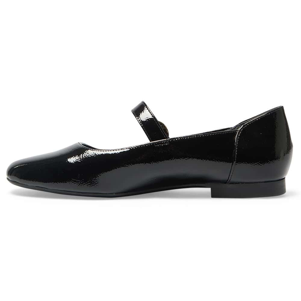 Colby Flat in Black Patent