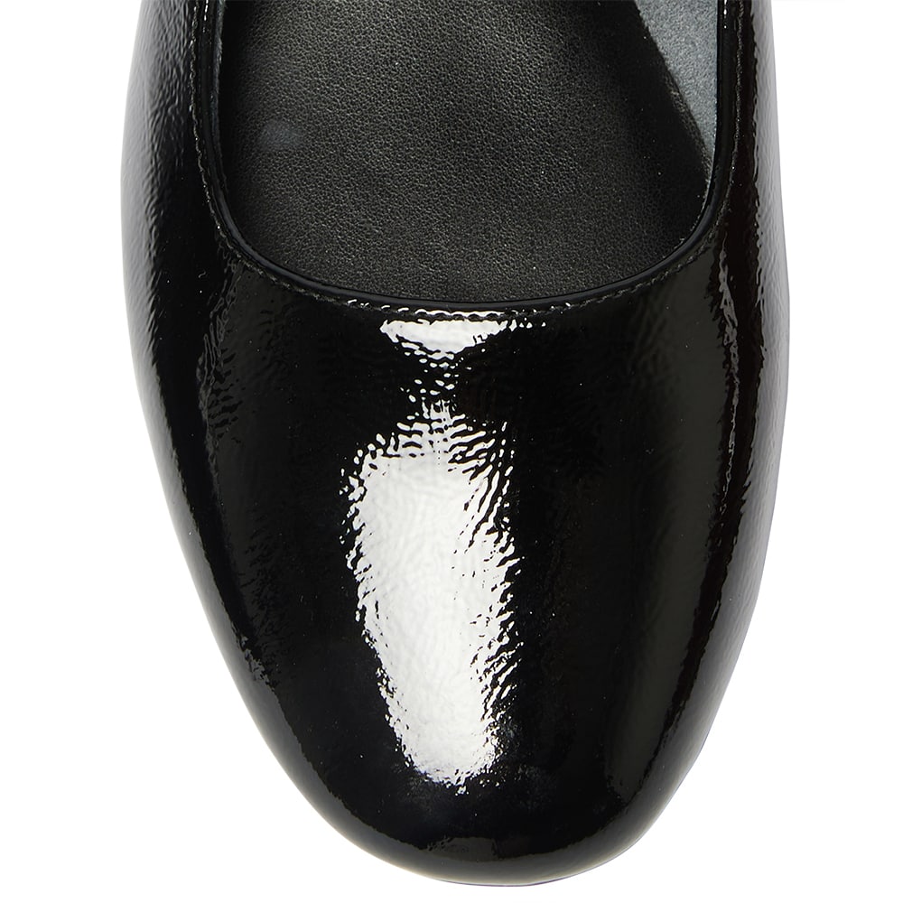 Colby Flat in Black Patent