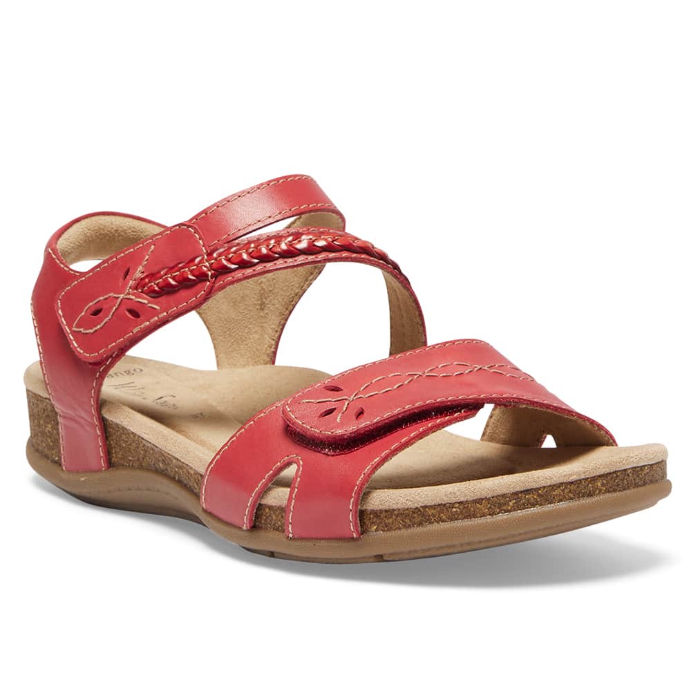 Fandango Sandal in Red Leather