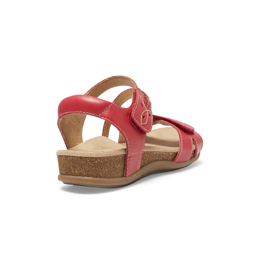 Fandango Sandal in Red Leather