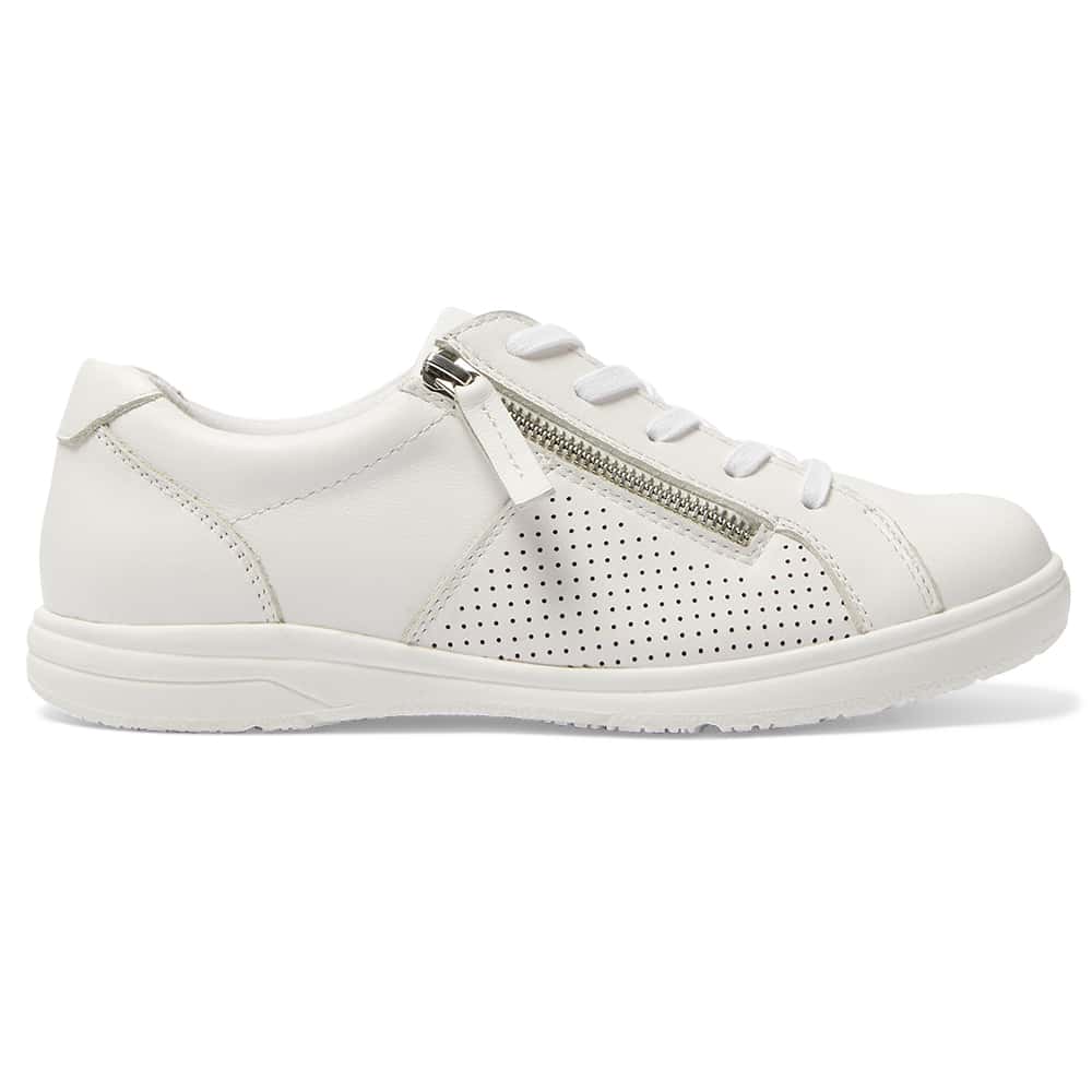 Normandy Sneaker in White Leather