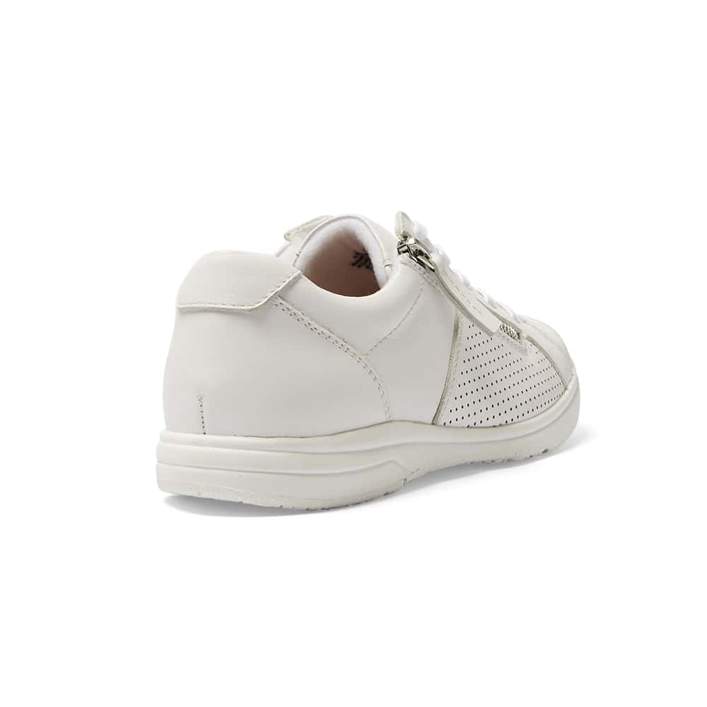 Normandy Sneaker in White Leather