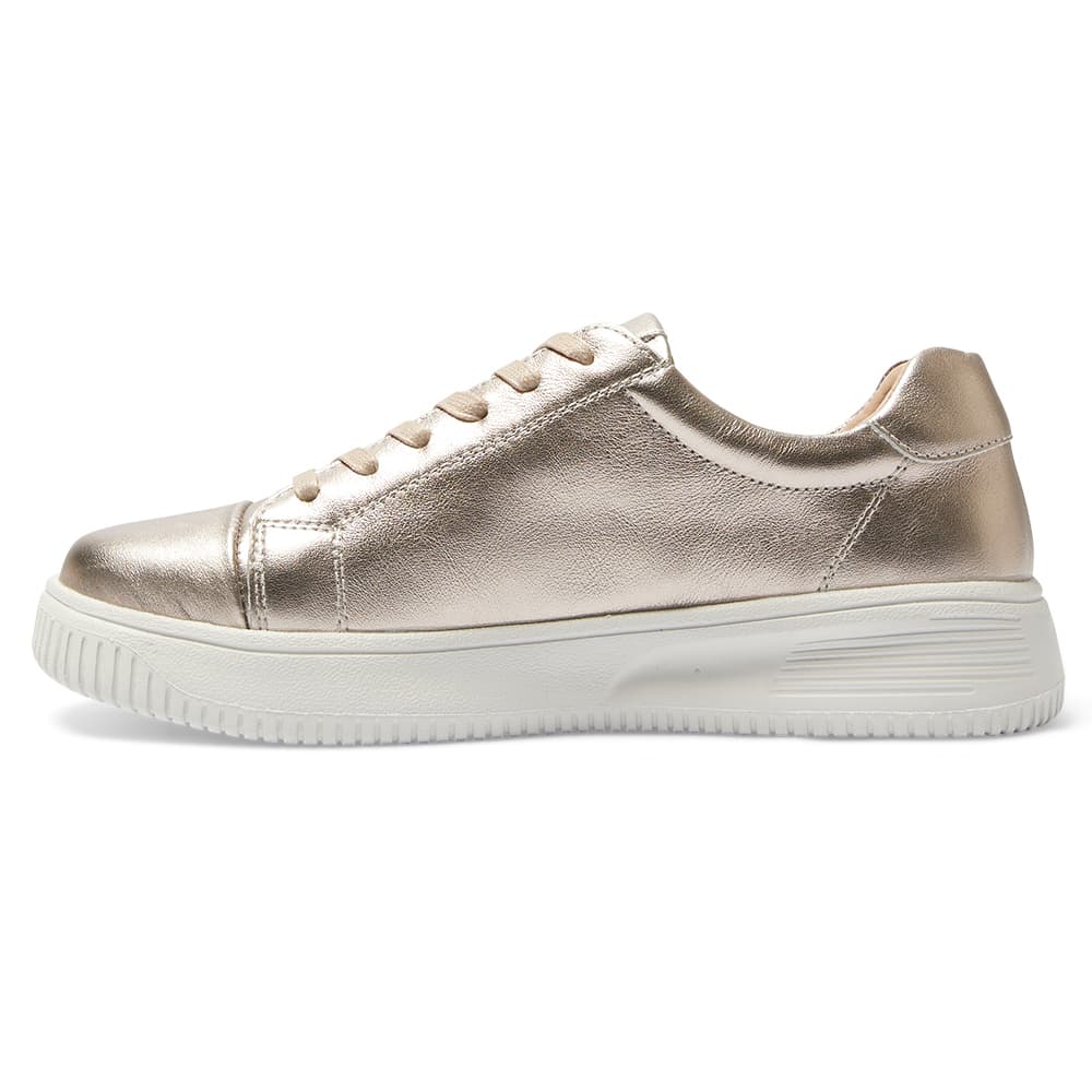 Novella Sneaker in Pewter Leather