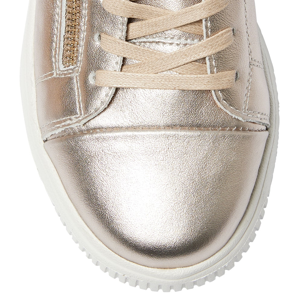 Novella Sneaker in Pewter Leather