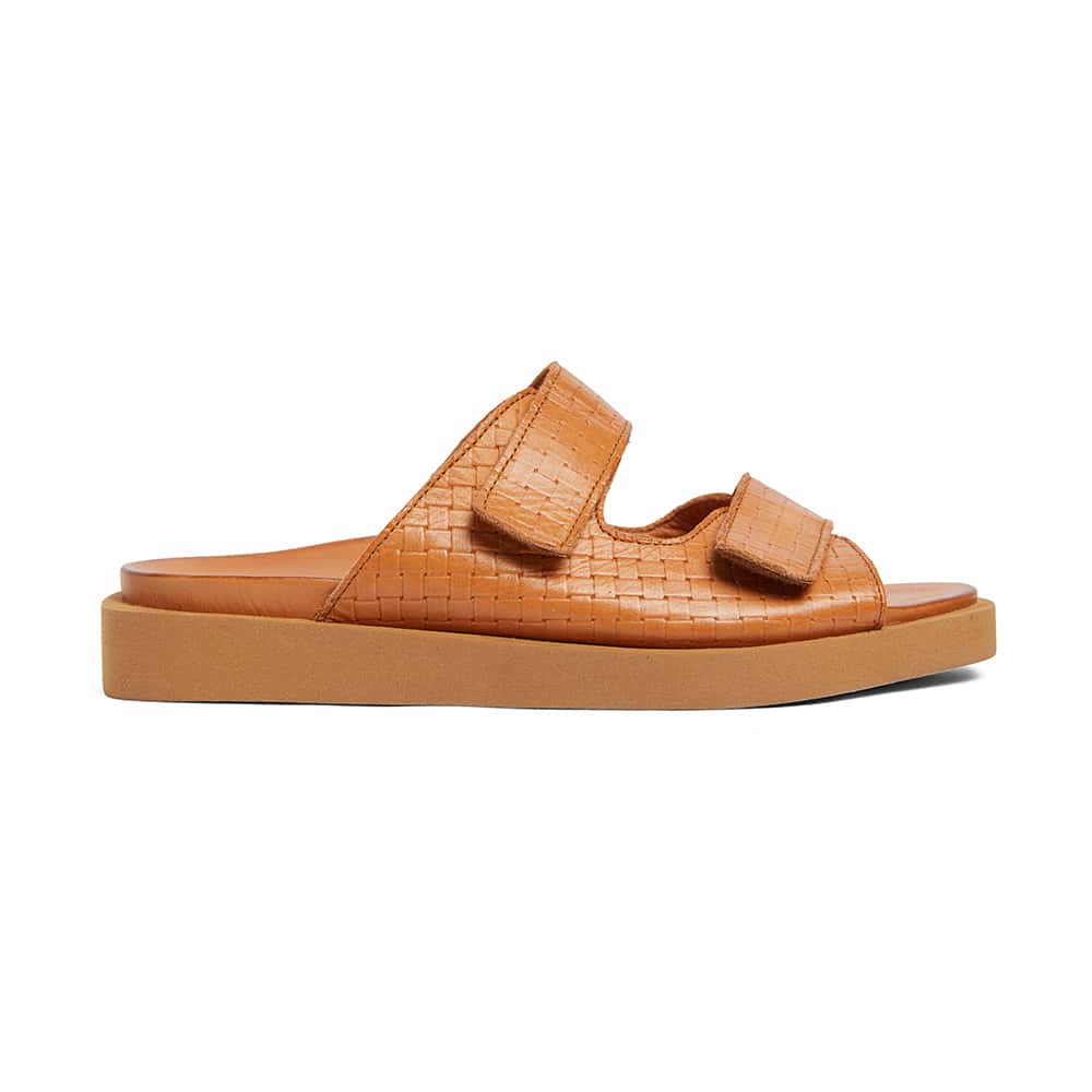 Jaffa Slide in Cognac Leather