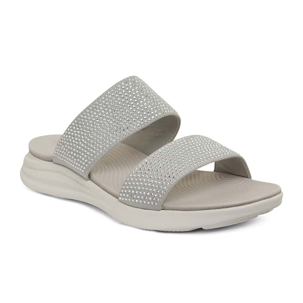 Novato Slide in Light Grey Diamante