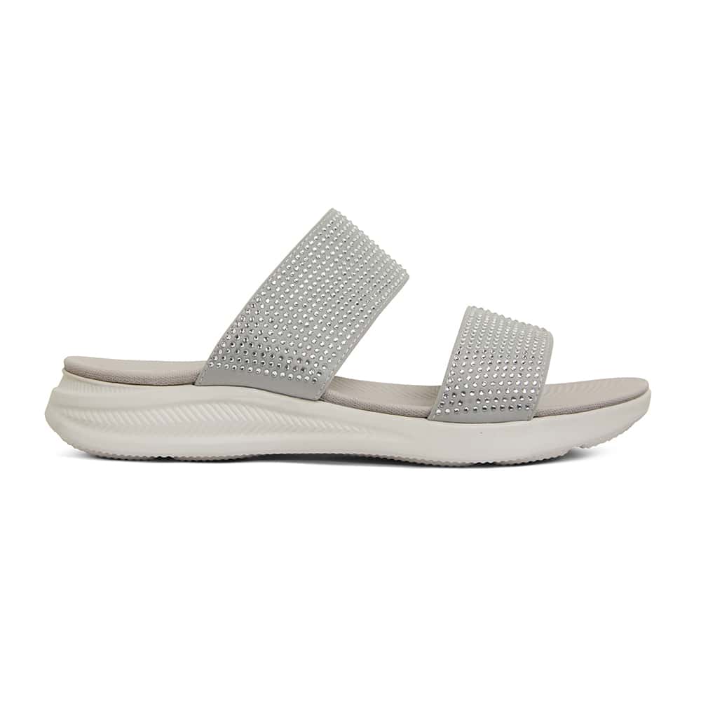 Novato Slide in Light Grey Diamante