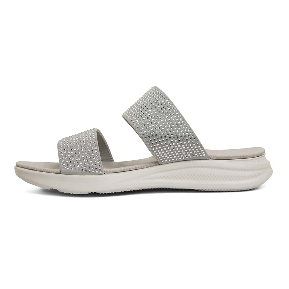 Novato Slide in Light Grey Diamante