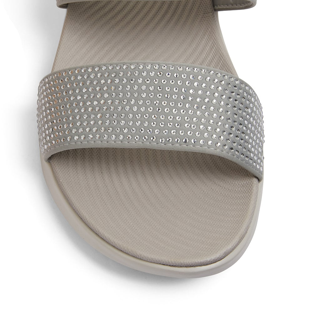 Novato Slide in Light Grey Diamante