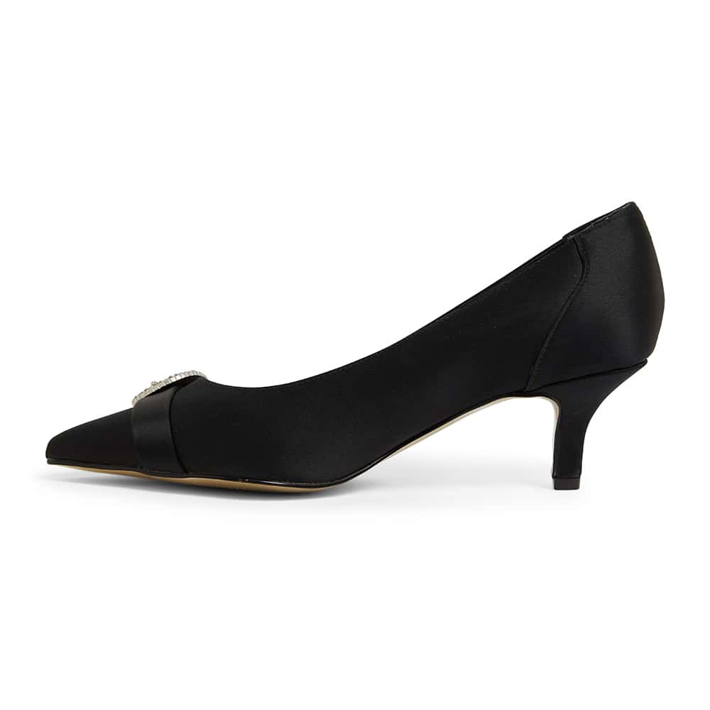 Tina Heel in Black Fabric | Alan Pinkus | Shoe HQ