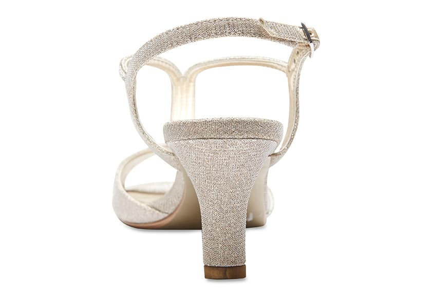 Delicia Heel in Nude Fabric