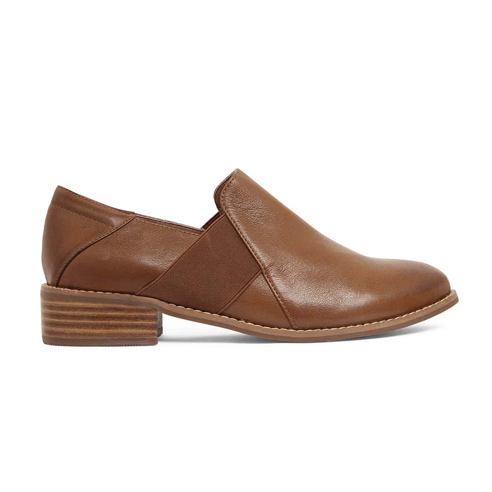 Baron Heel in Mid Brown Leather