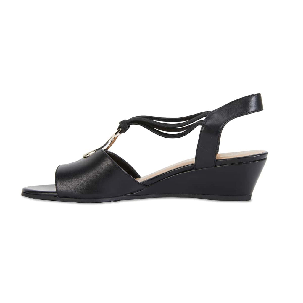 Easy Steps | Carey Heel in Black Leather