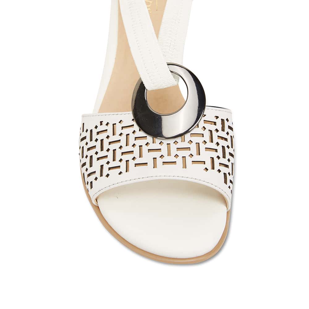 Chime Sandal in White Leather