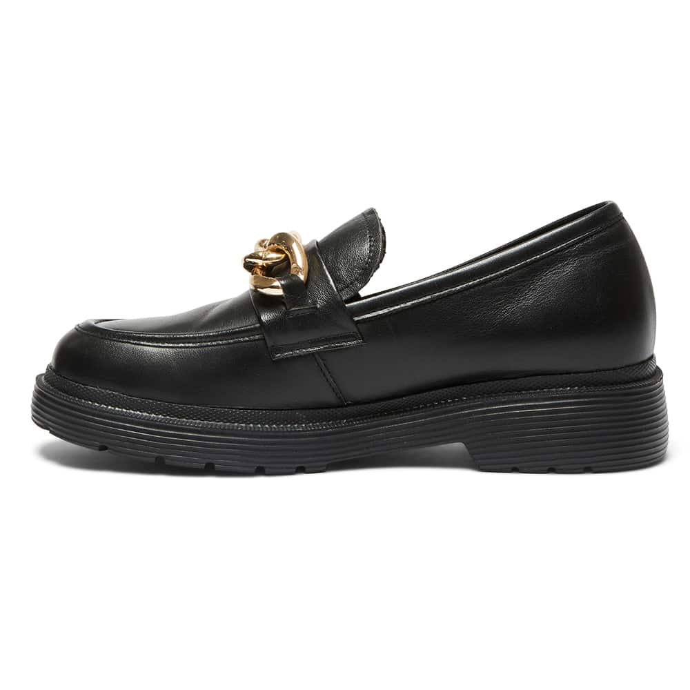 Eloise Loafer in Black Leather