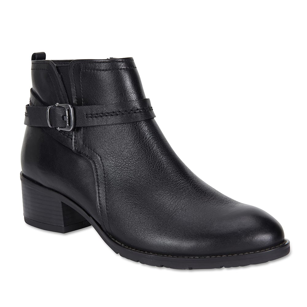 Fitzroy Boot in Black Leather | Easy Steps | Shoe HQ