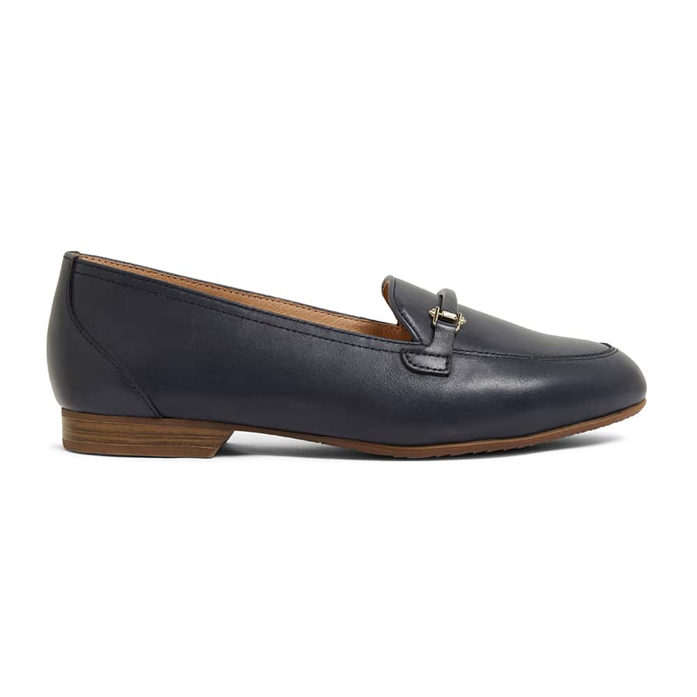 Glebe Loafer in Navy Leather | Easy Steps | Shoe HQ