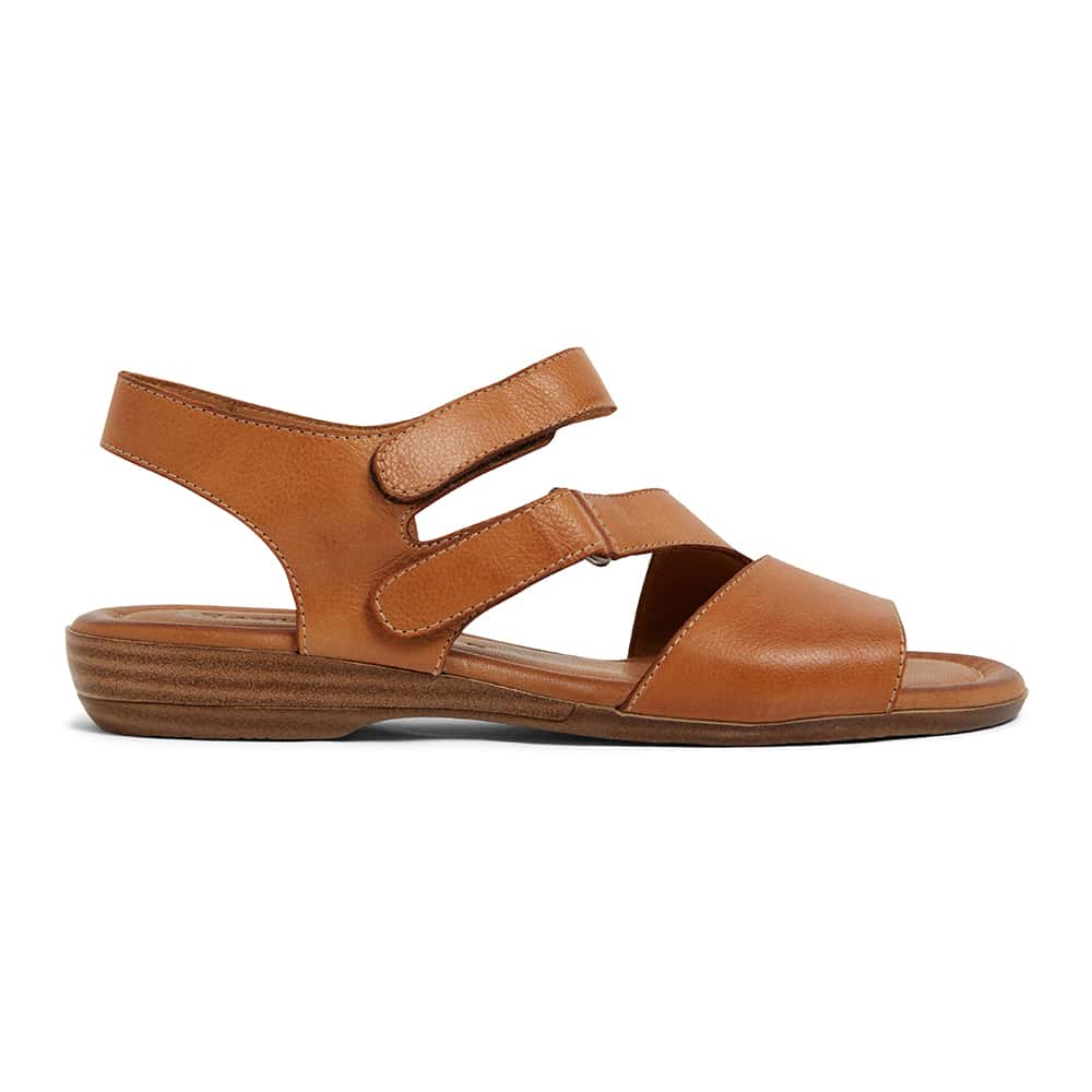 Kenya Sandal in Cognac Leather | Easy Steps | Shoe HQ