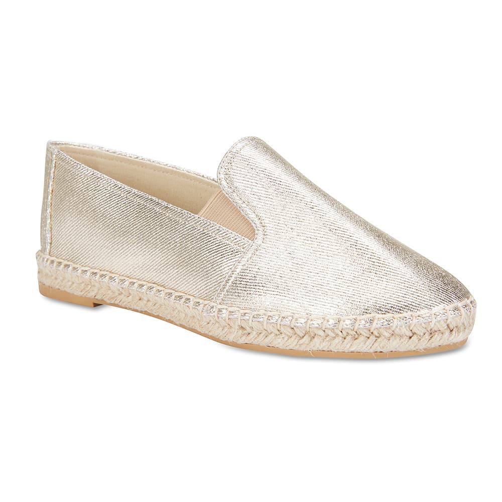 Lilly Loafer in Gold Fabric