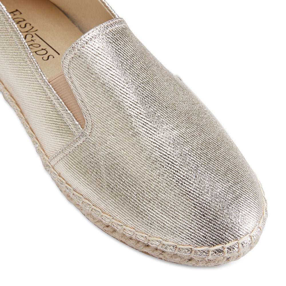 Lilly Loafer in Gold Fabric