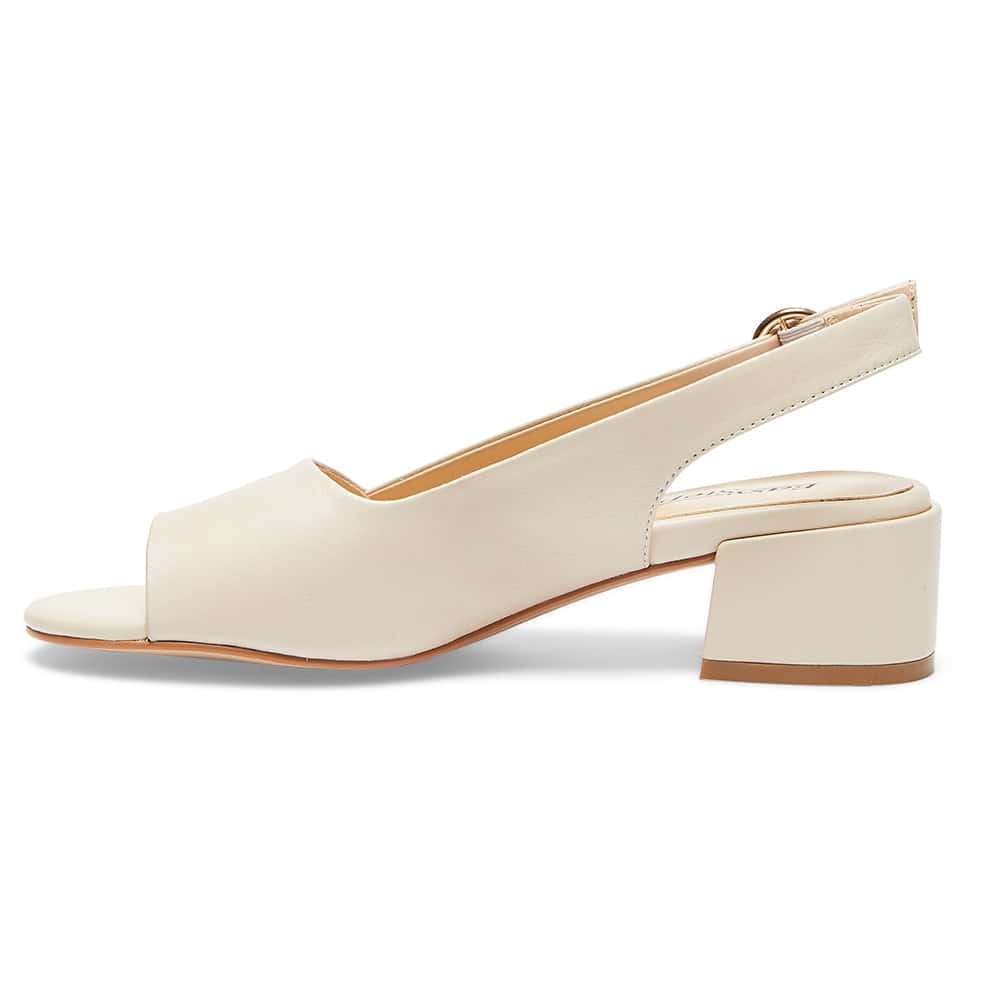 Macy Heel in Neutral Leather