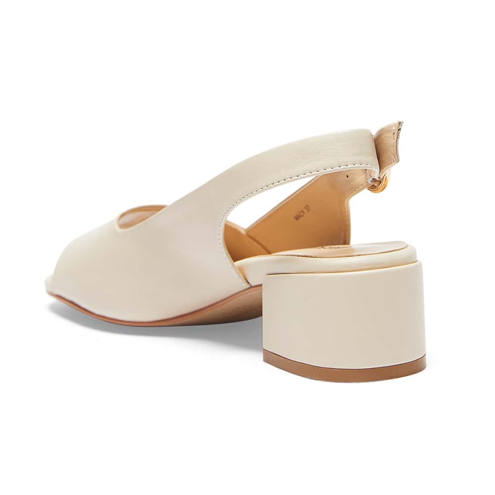 Macy Heel in Neutral Leather