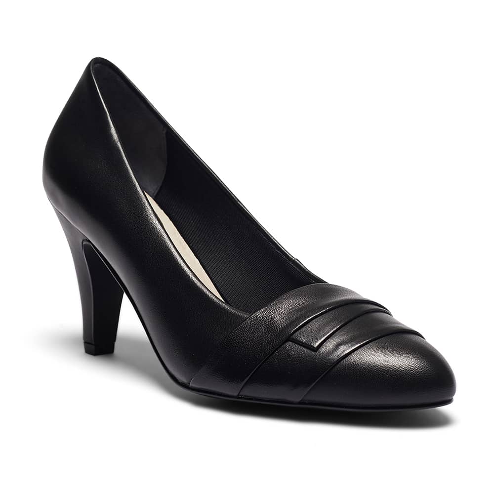 Matilda Heel in Black Leather | Easy Steps | Shoe HQ