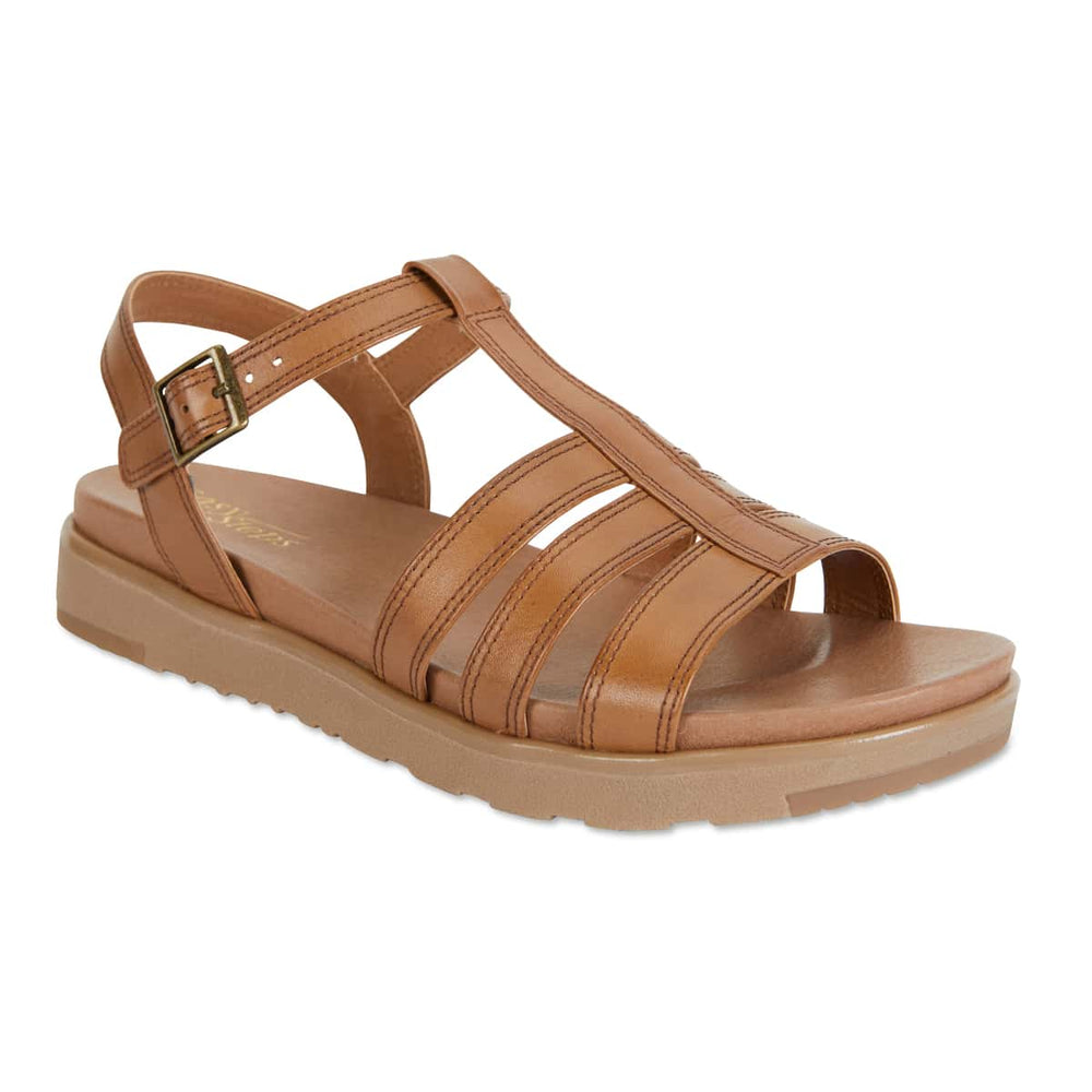 Ohio Sandal in Cognac Leather