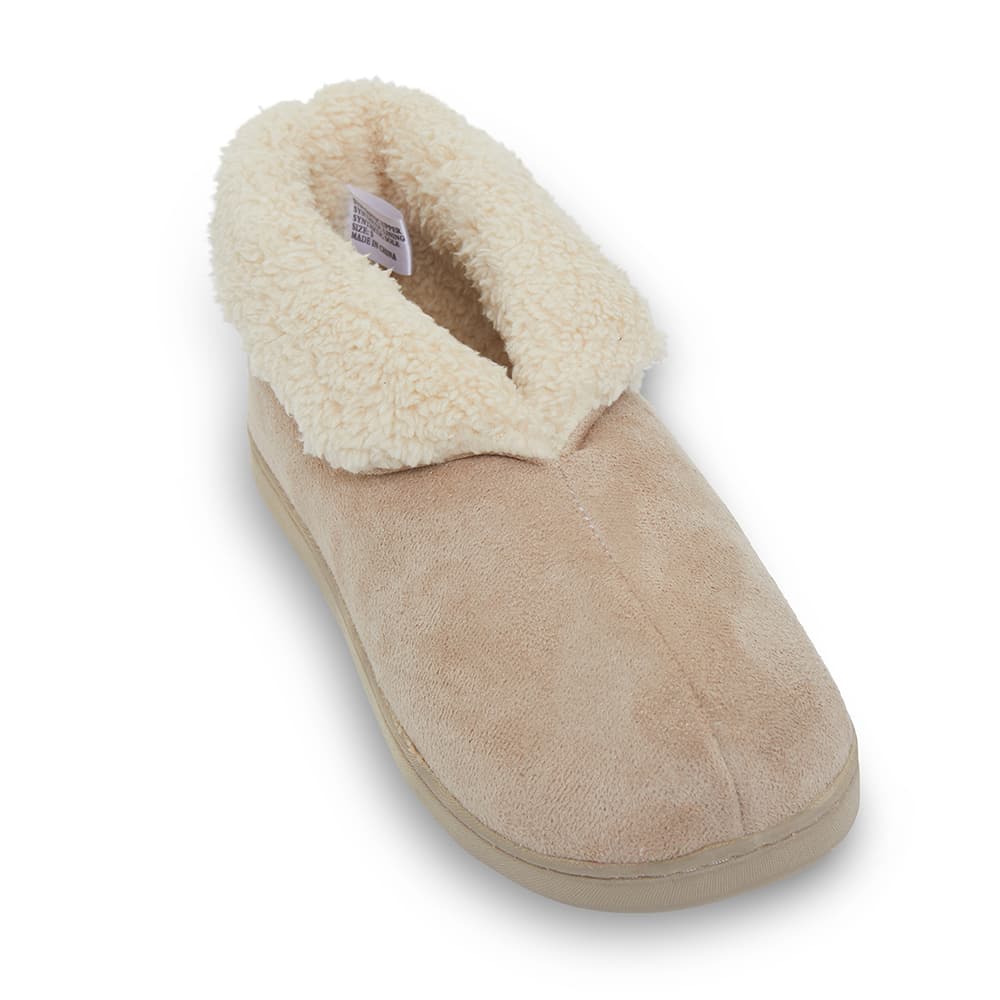 Party Slipper in Beige Fabric