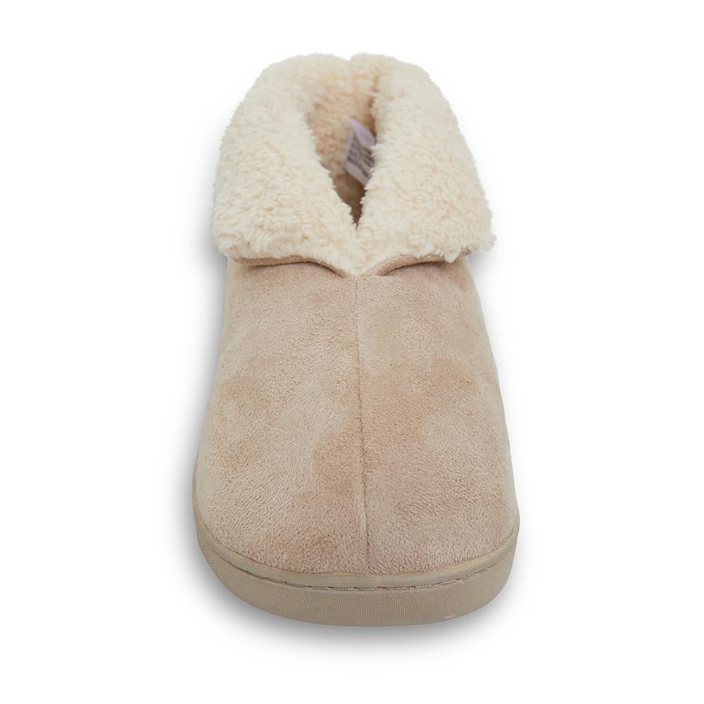 Party Slipper in Beige Fabric