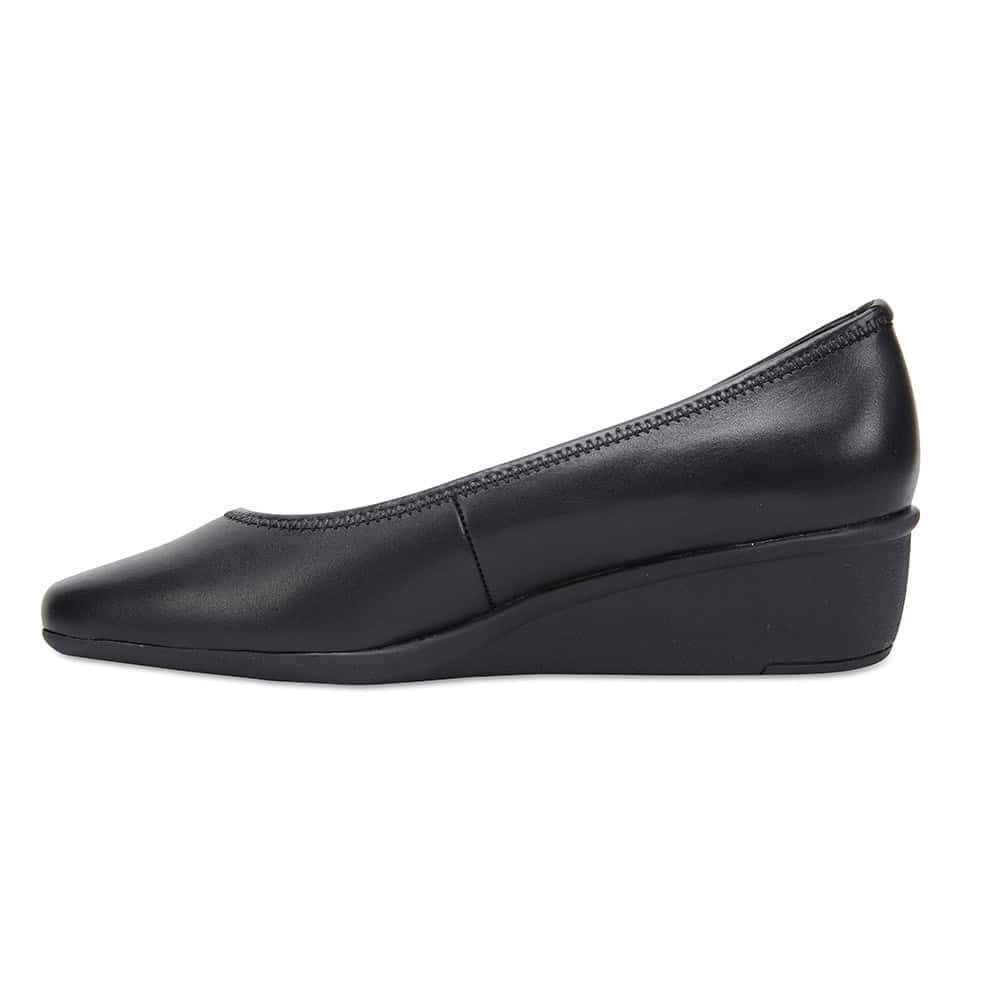 Easy Steps | Prism Heel in Black Leather