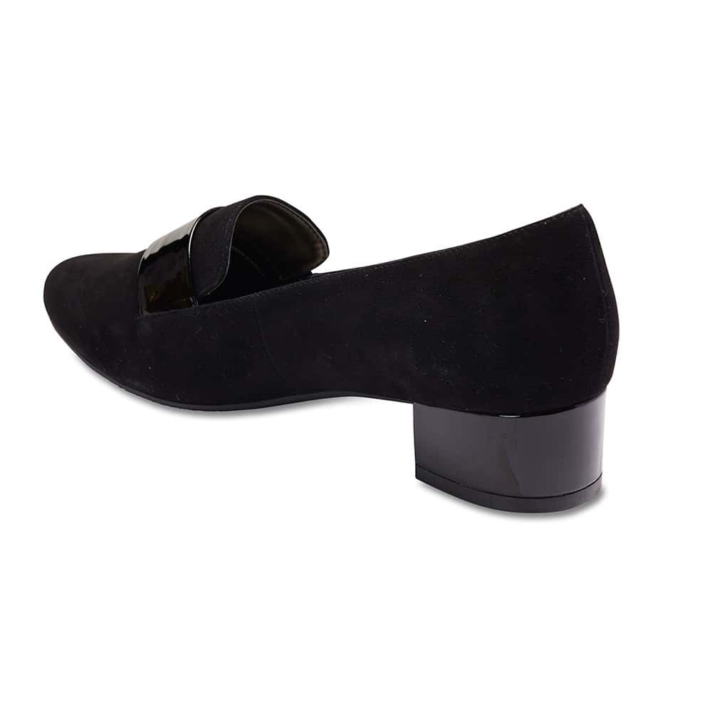 Randall Heel in Black Leather