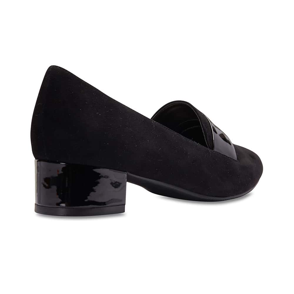 Randall Heel in Black Leather