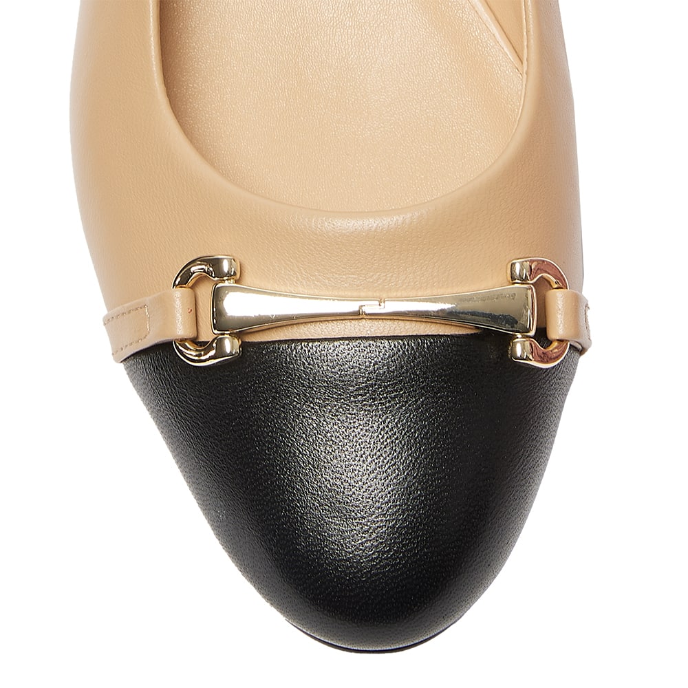 Rita Heel in Black And Camel Leather