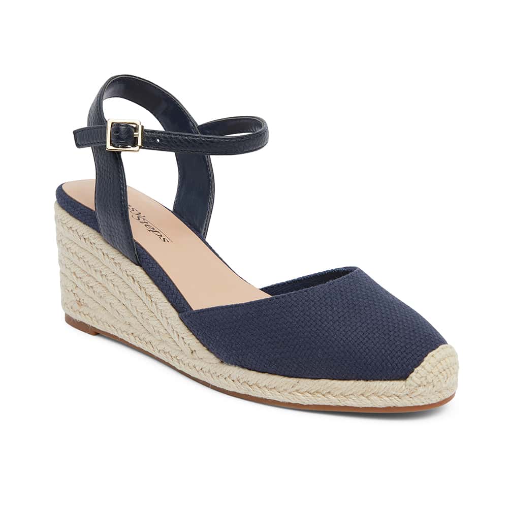 Santos Wedge in Navy Fabric