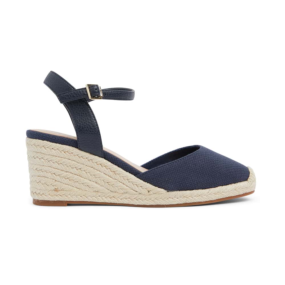 Santos Wedge in Navy Fabric