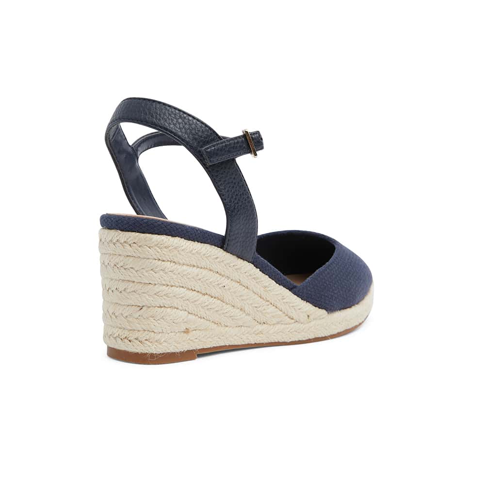 Santos Wedge in Navy Fabric