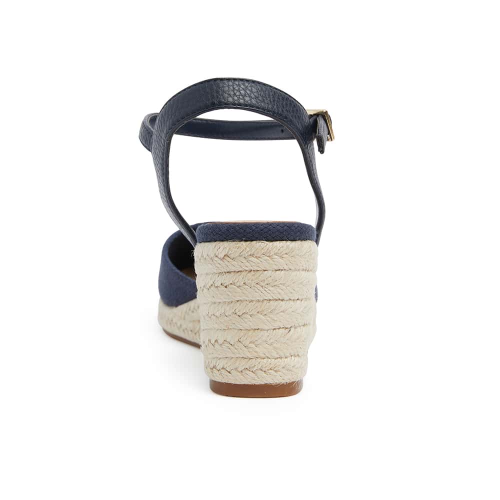 Santos Wedge in Navy Fabric