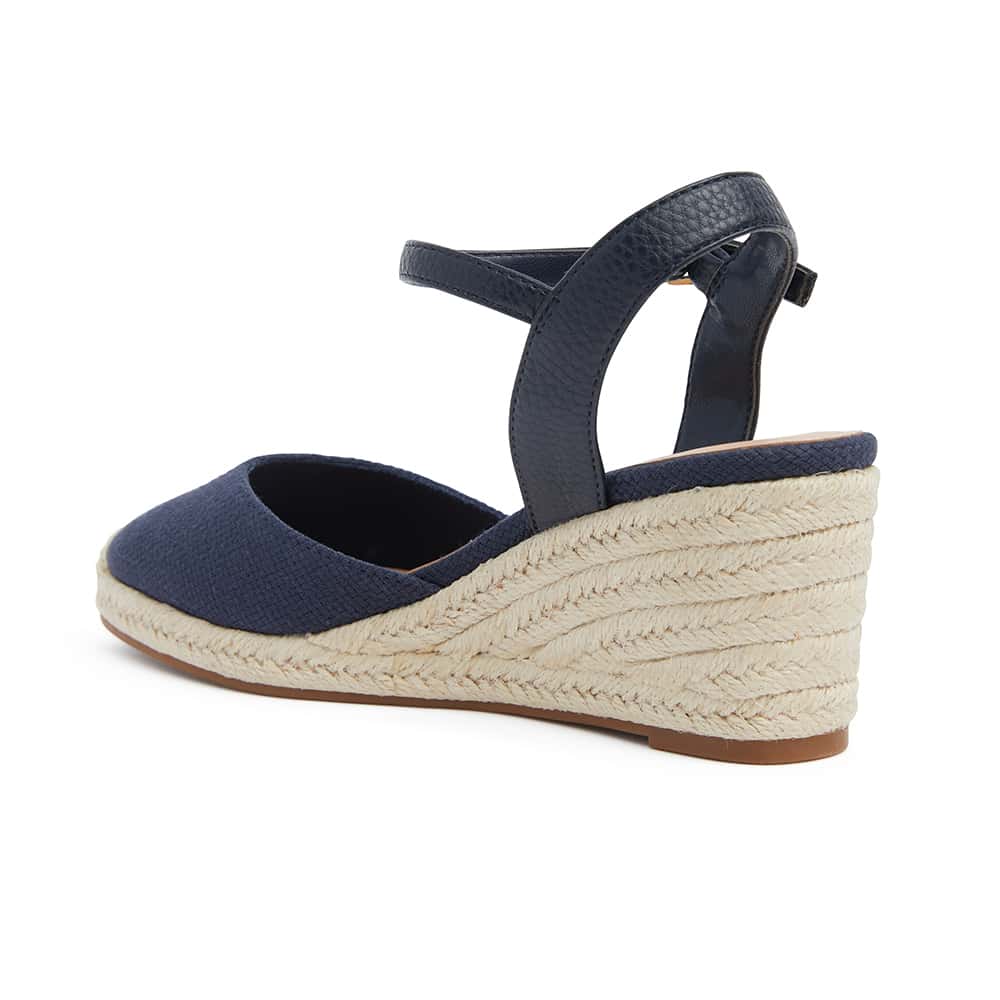 Santos Wedge in Navy Fabric