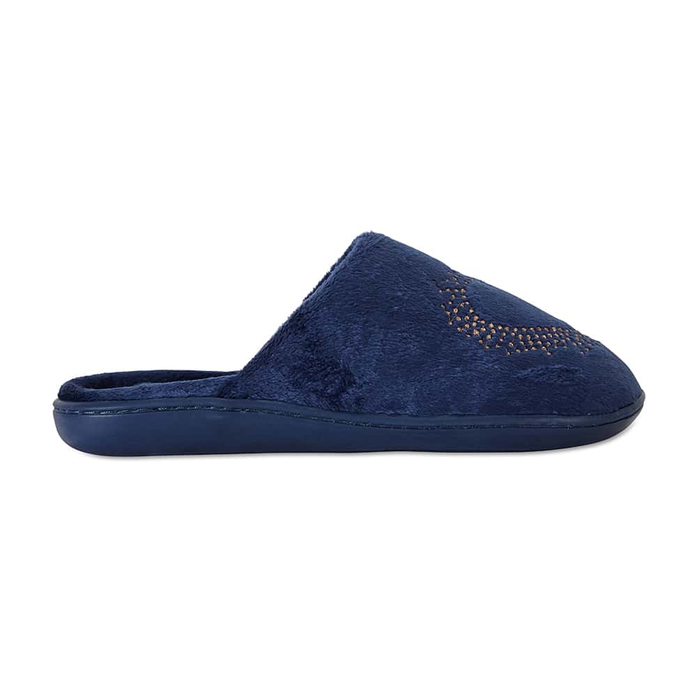 Squeeze Slipper in Navy Fabric