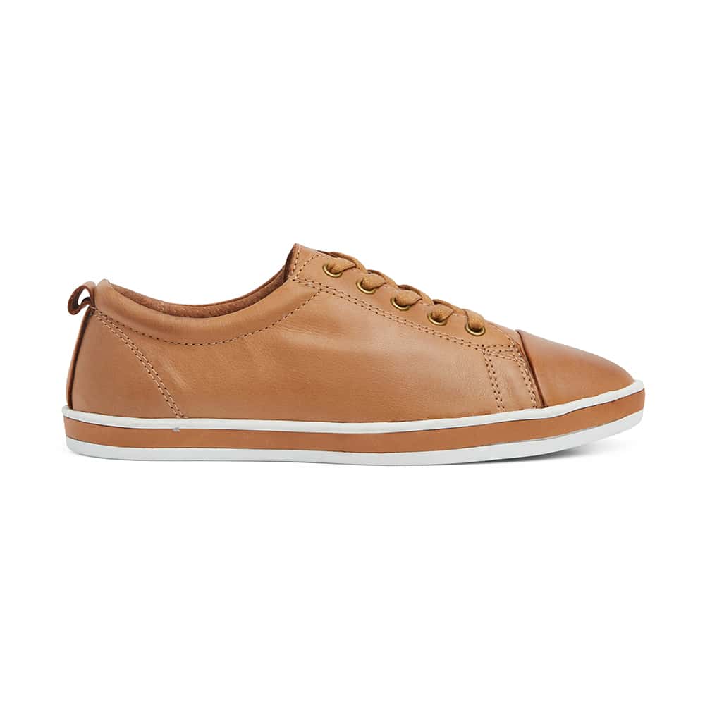 Waffle Sneaker in Tan Leather