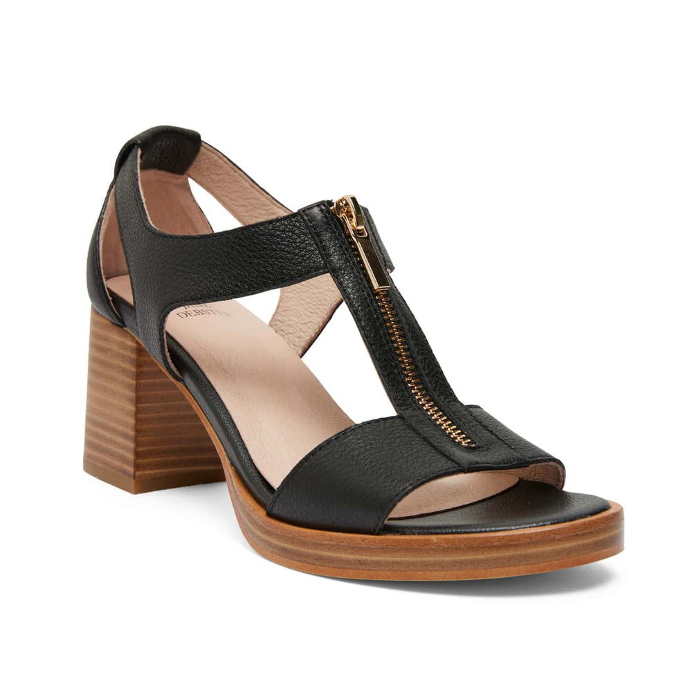 Abigail Heel in Black Leather | Jane Debster | Shoe HQ