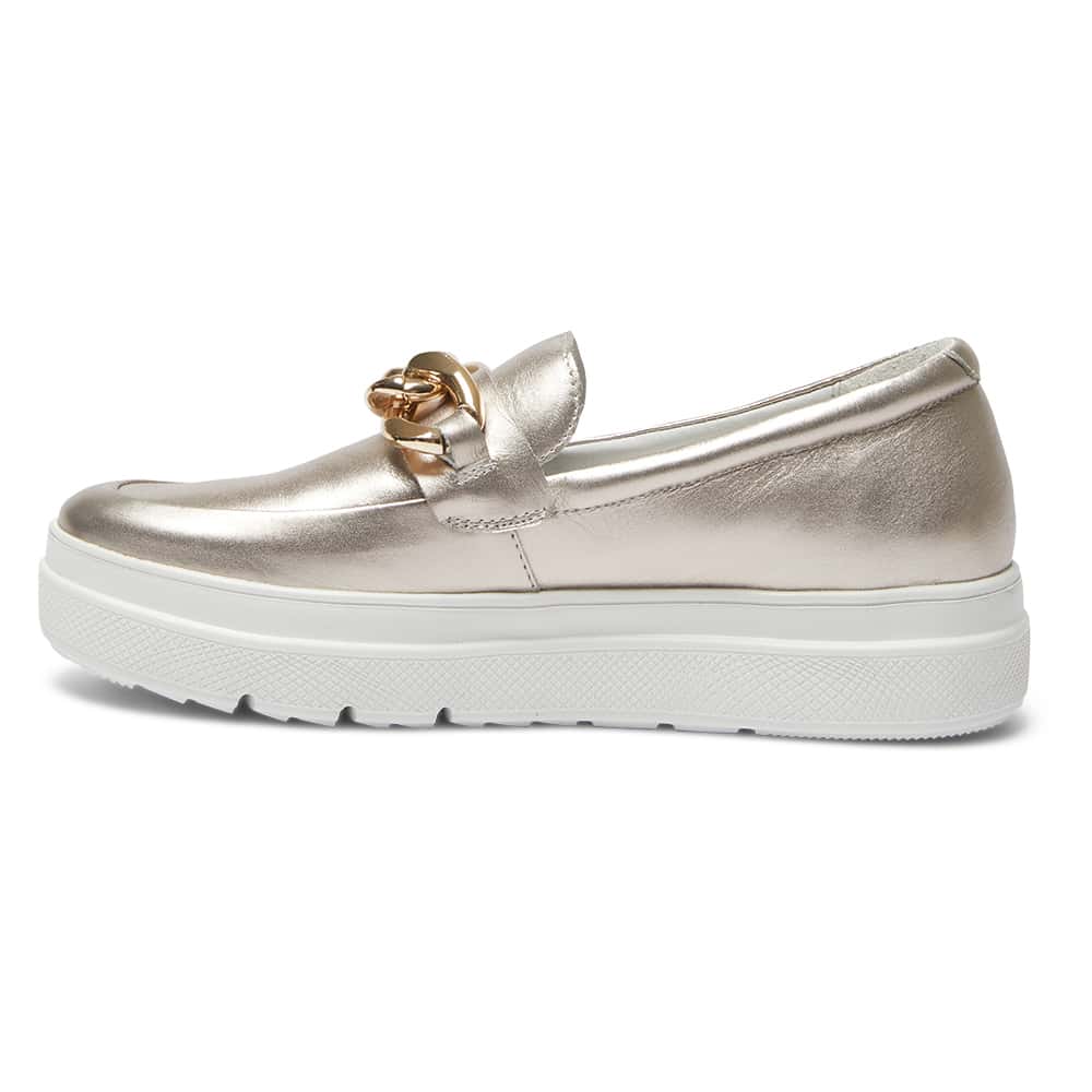 Bates Sneaker in Soft Gold Leather