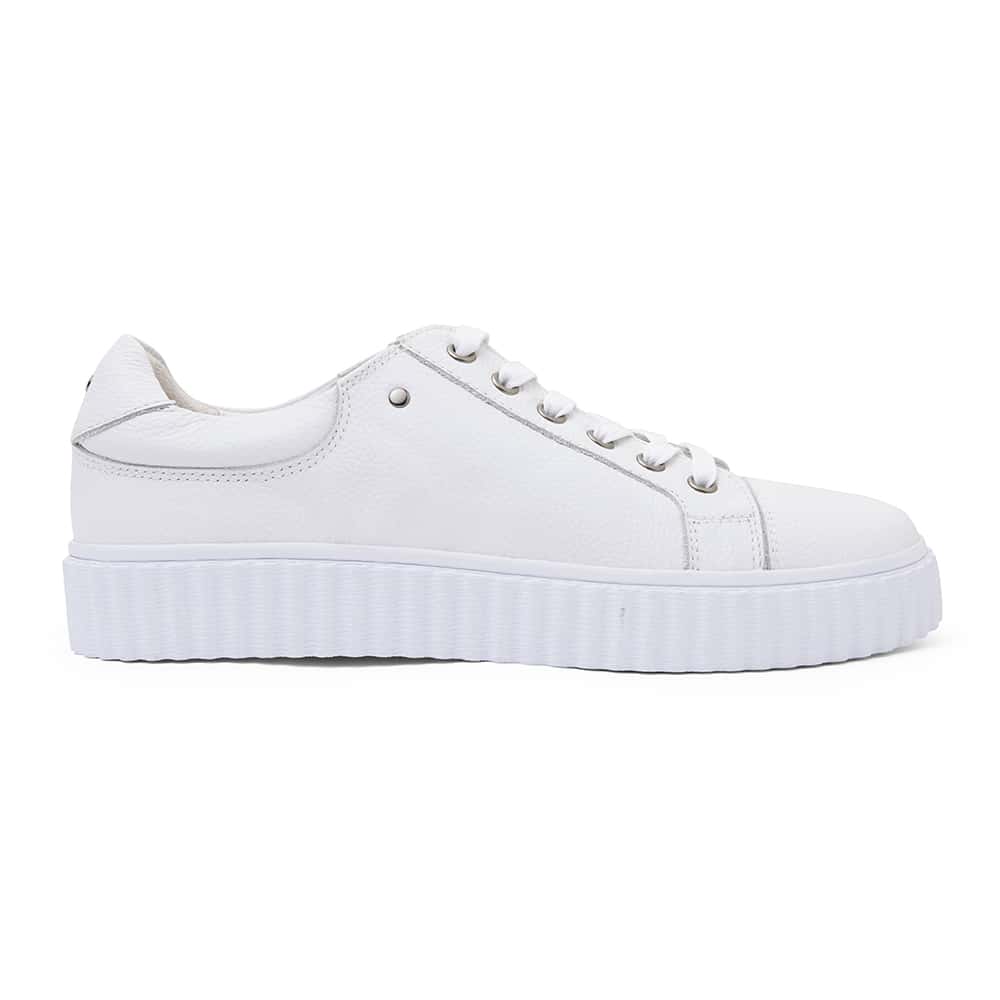 Carina Sneaker in White Leather | Jane Debster | Shoe HQ