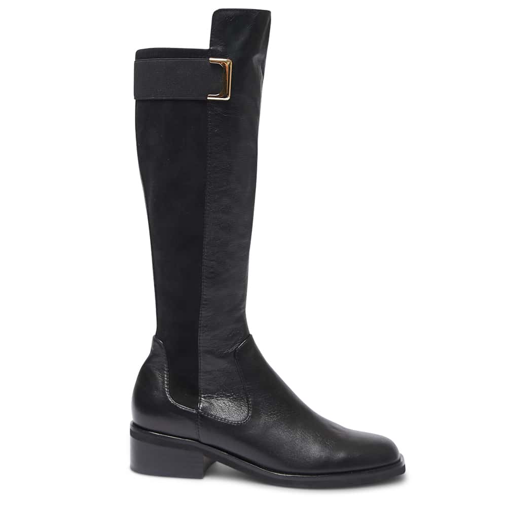 Cavalier Boot in Black Leather | Jane Debster | Shoe HQ