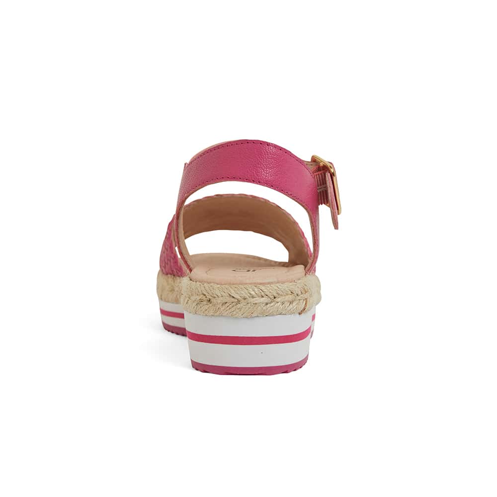 Debbie Sandal in Pink Weave Leather